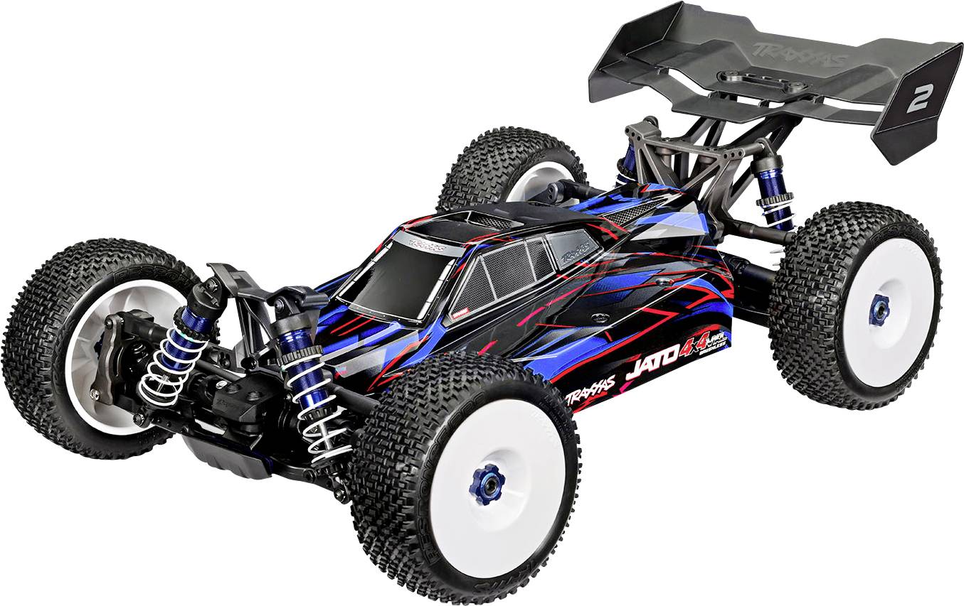 Traxxas JATO 4x4 VXL 4S Blau Brushless 1:8 RC Modellauto Elektro Buggy Allradantrieb (4WD) RtR 2,4GHz