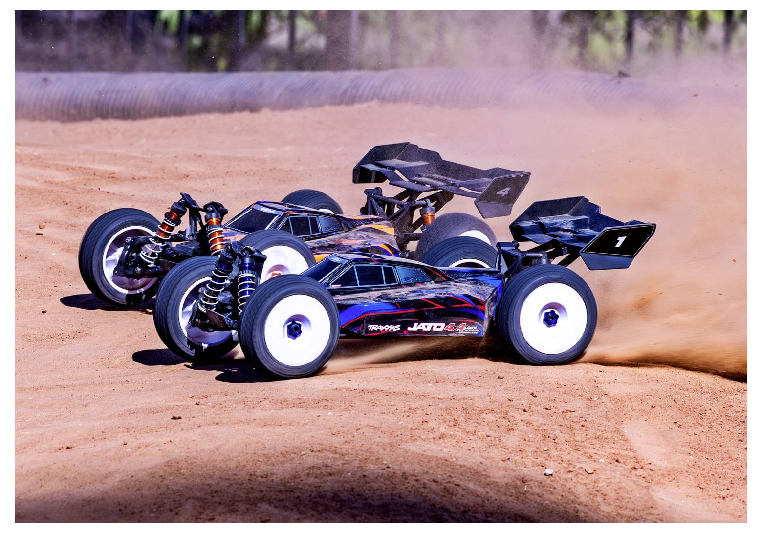 Traxxas JATO 4x4 VXL 4S Blau Brushless 1:8 RC Modellauto Elektro Buggy Allradantrieb (4WD) RtR 2,4GHz