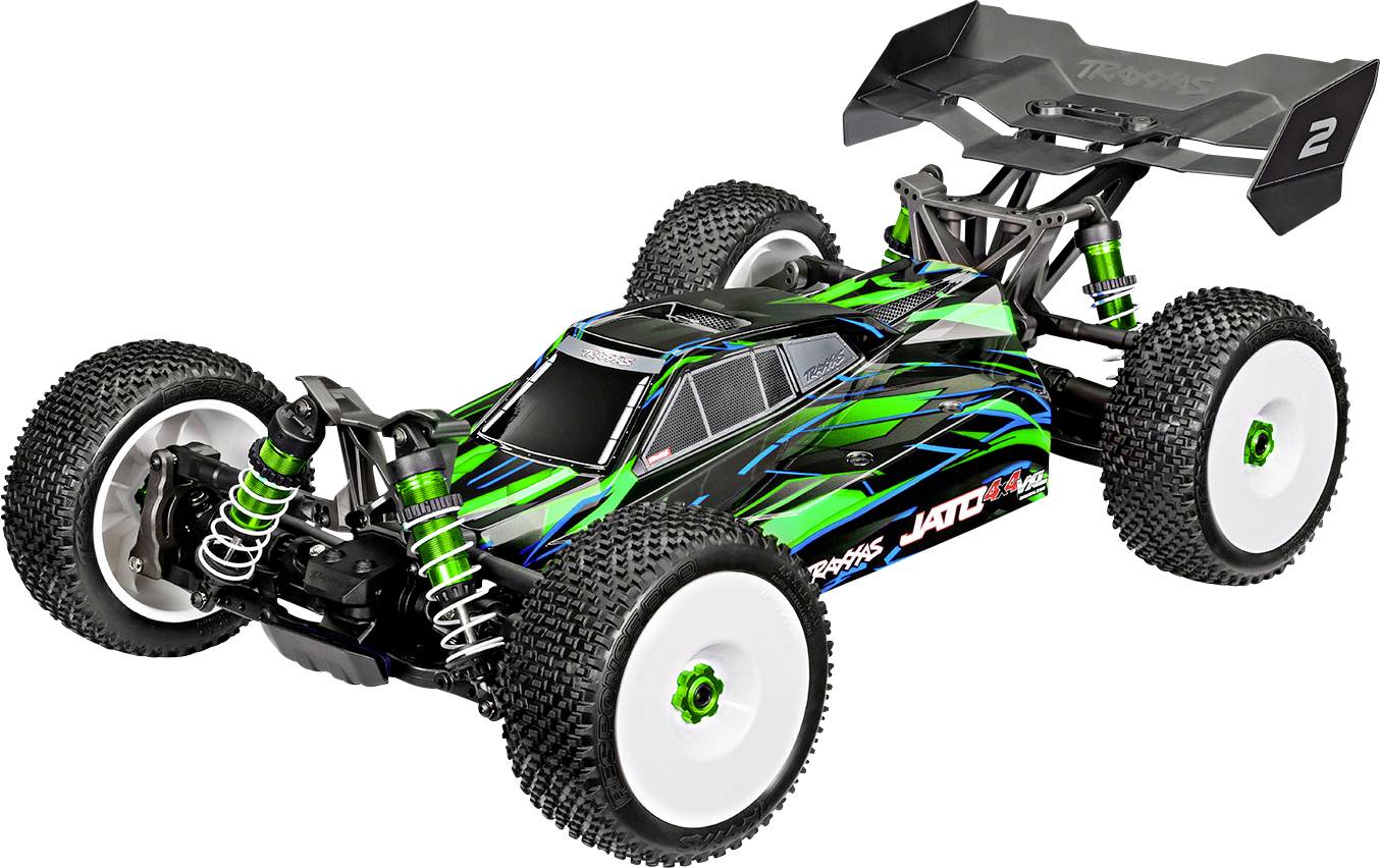 Traxxas JATO 4x4 VXL 4S Grün Brushless 1:8 RC Modellauto Elektro Buggy Allradantrieb (4WD) RtR 2,4GHz