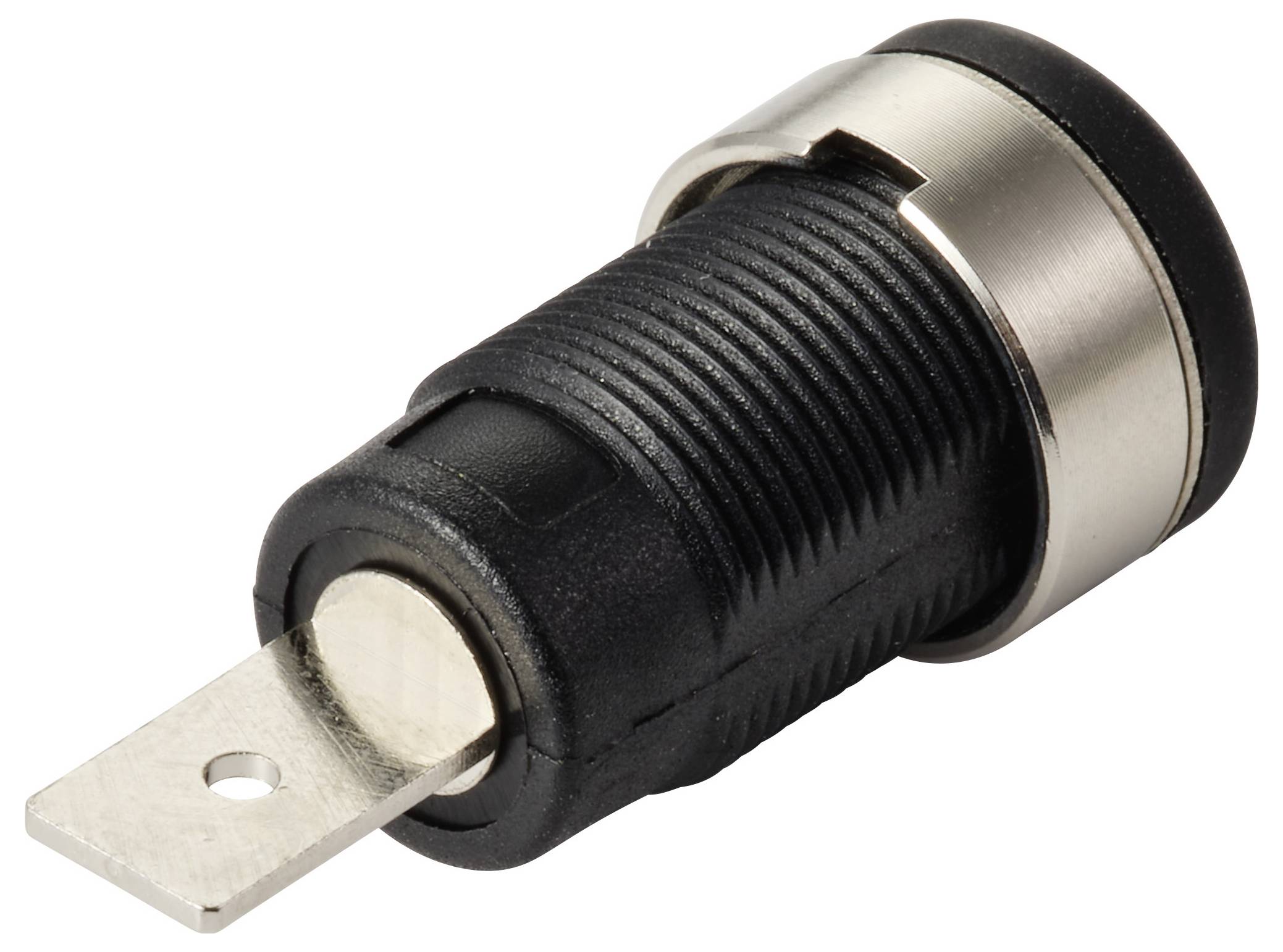 TRU COMPONENTS MP-32schwarz Sicherheits-Einbaubuchse 4mm NI F6,3 Schwarz Bulk