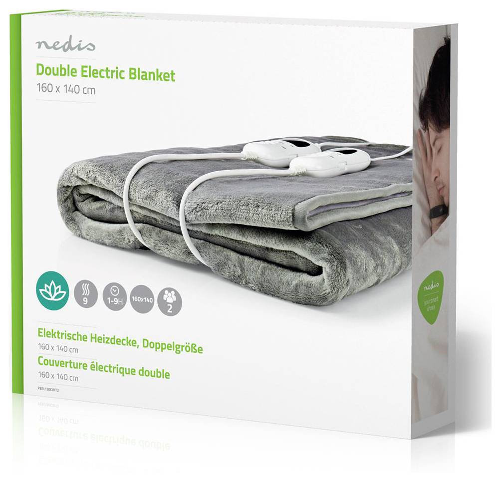 Nedis PEBL130CWT2 Heizdecke 120W Grau, Weiß