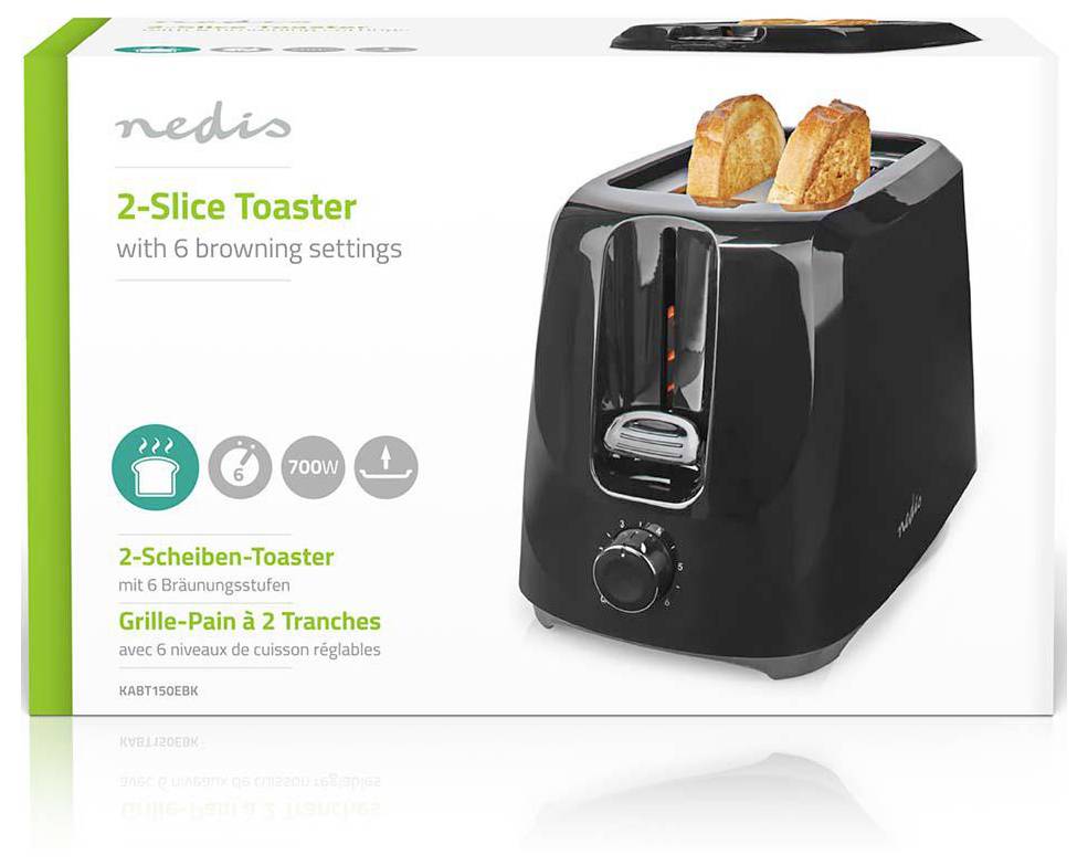 Nedis KABT150EBK Toaster Schwarz