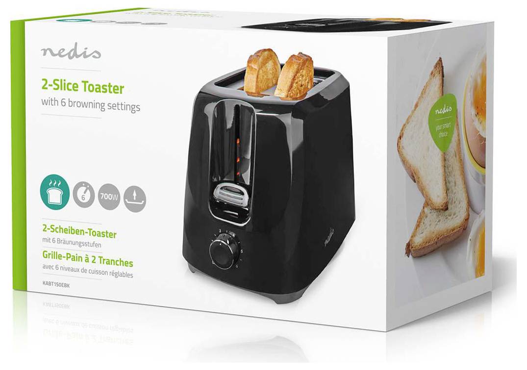 Nedis KABT150EBK Toaster Schwarz