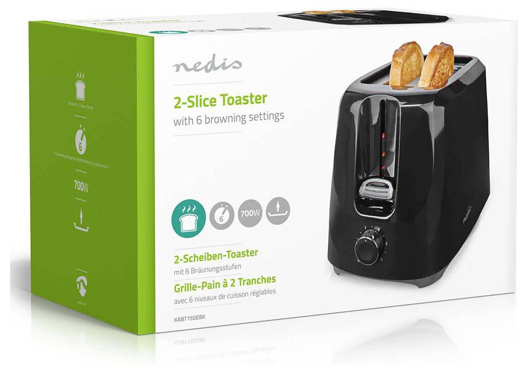 Nedis KABT150EBK Toaster Schwarz