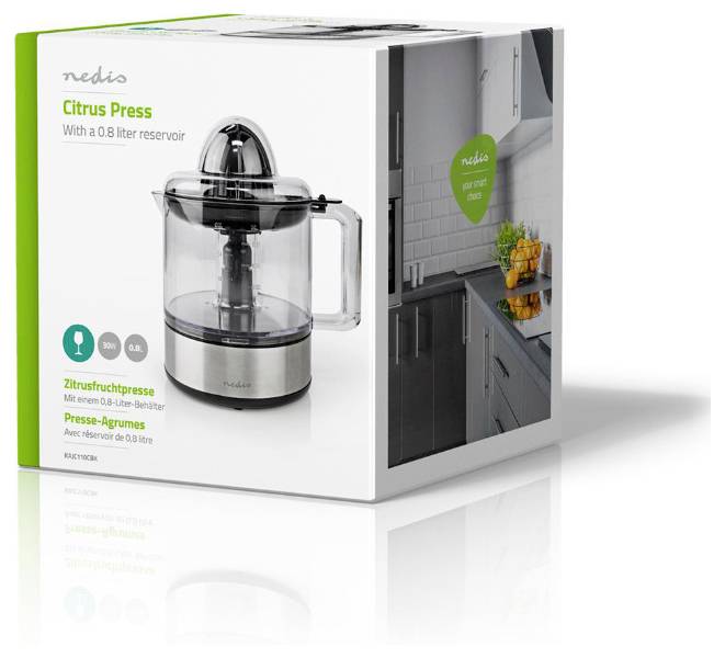 Nedis Zitruspresse KAJC110CBK 30 W Schwarz, Silber