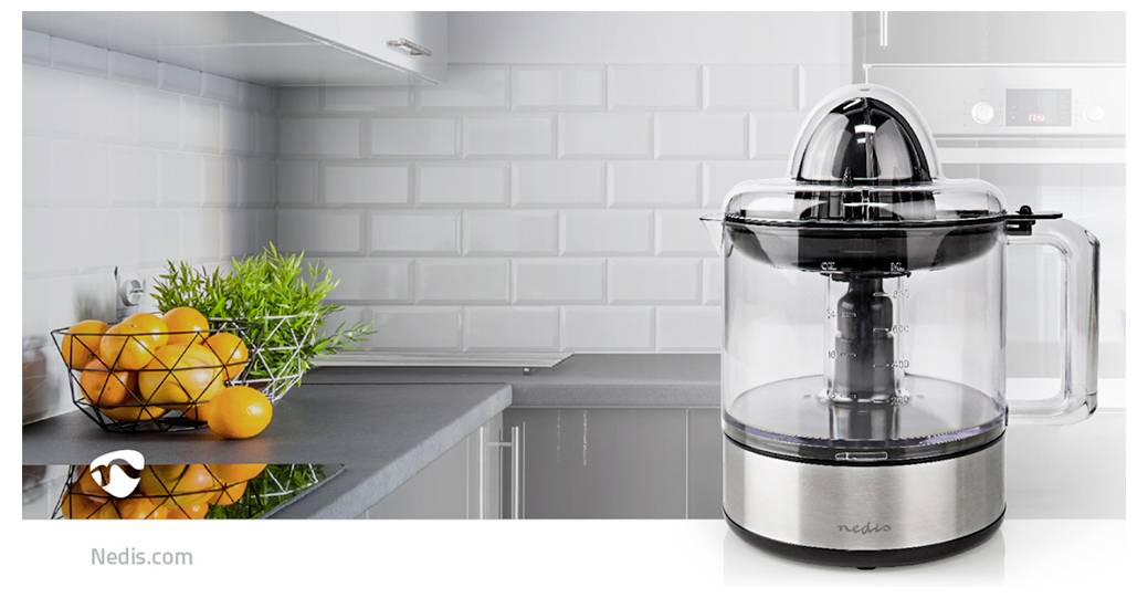 Nedis Zitruspresse KAJC110CBK 30 W Schwarz, Silber