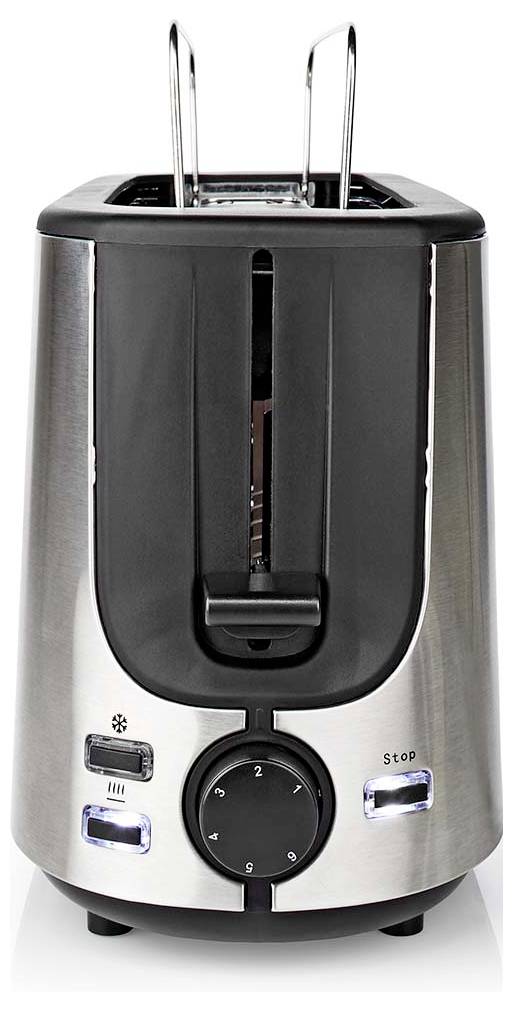 Nedis KABT310EAL Toaster Aluminium, Schwarz