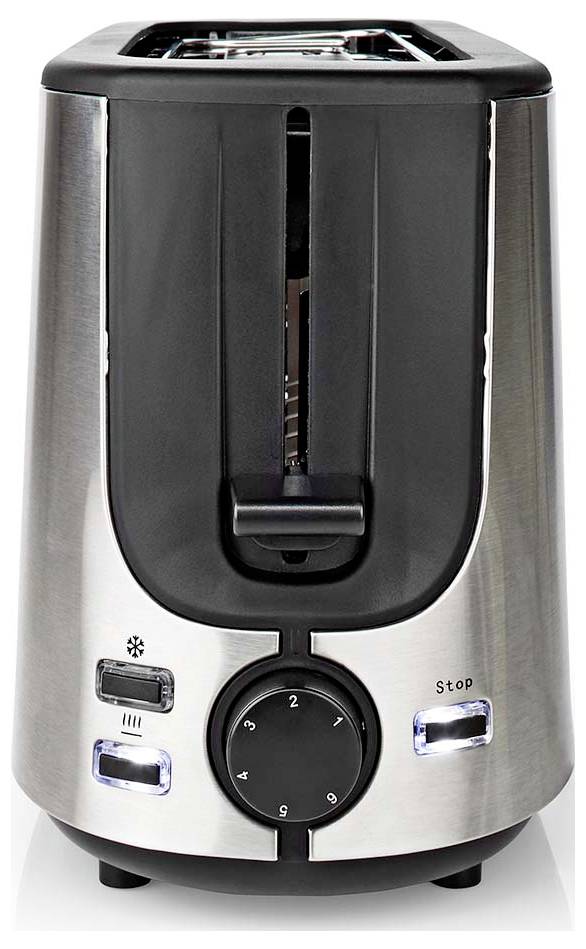 Nedis KABT310EAL Toaster Aluminium, Schwarz