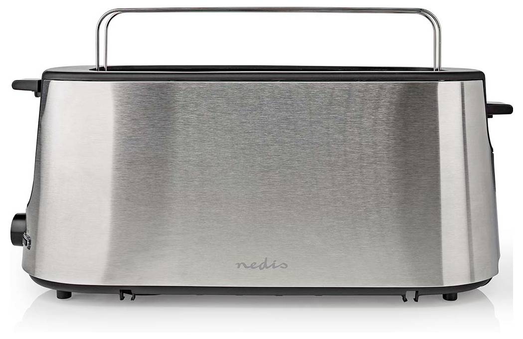 Nedis KABT310EAL Toaster Aluminium, Schwarz