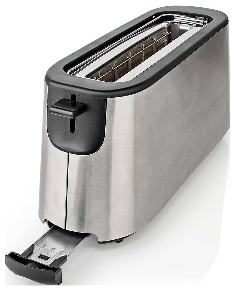 Nedis KABT310EAL Toaster Aluminium, Schwarz