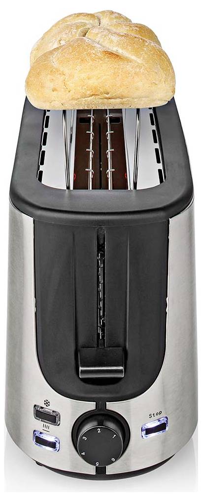 Nedis KABT310EAL Toaster Aluminium, Schwarz