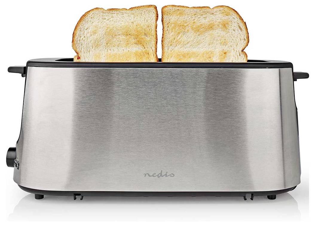 Nedis KABT310EAL Toaster Aluminium, Schwarz