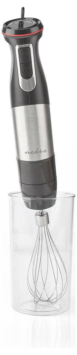 Nedis KAHB400CAL Stabmixer 800 W Aluminium, Schwarz