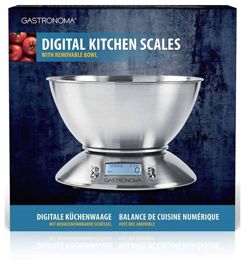 Digitale Küchenwaage mit abnehmbarer Schüssel<br><br>Merkmale: Digitale Präzisionswaage mit herausnehmbarer Edelstahlschüssel und übersichtlichem LCD-Display
