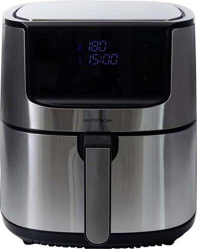 Gastronoma Digital Hot Air Fryer Large XXL 8L with 60 Min Timer, 8 Presets, Includes Cake Barrel, Pizza Pan, Grill Rack - Stainless Steel