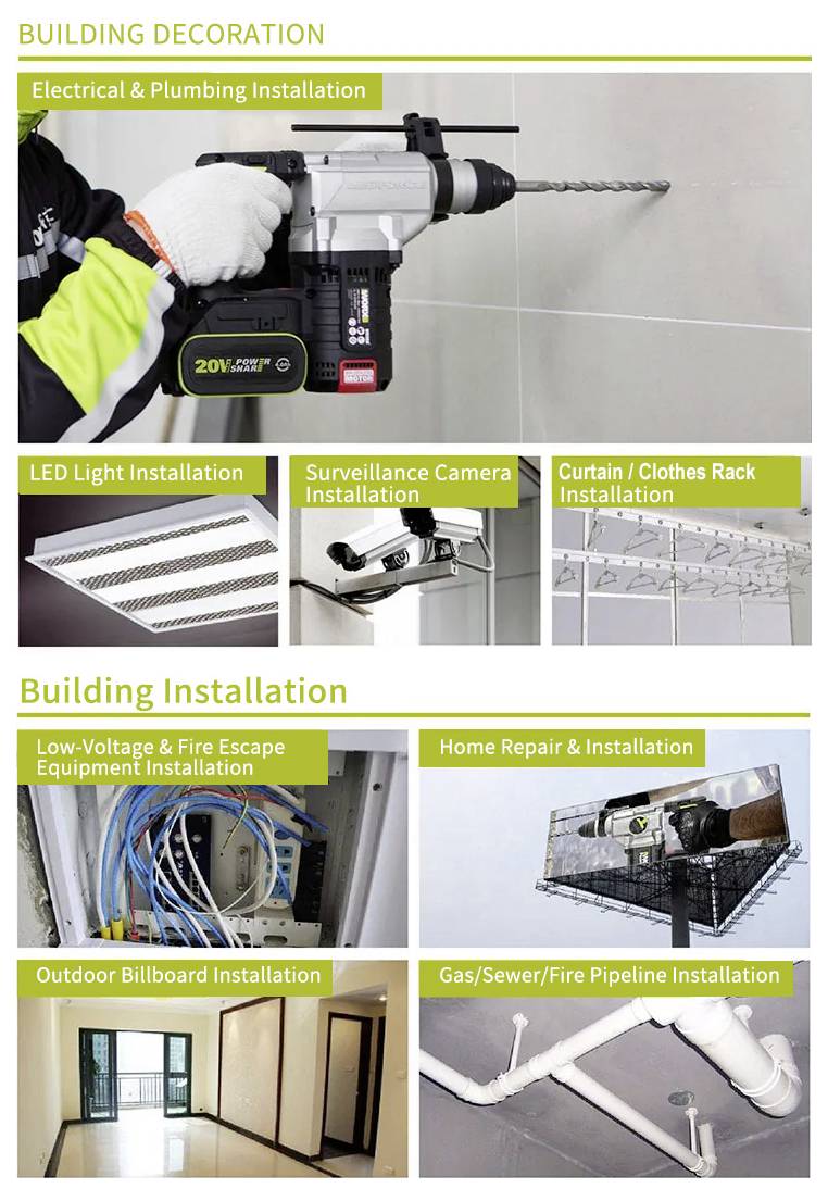 Worx WU928 Akku-Bohrhammer, Akku-Winkelschleifer, Akku-Schlagbohrmaschine 20V 5Ah Li-Ion inkl. 2. Akku, inkl. Ladegerät, inkl