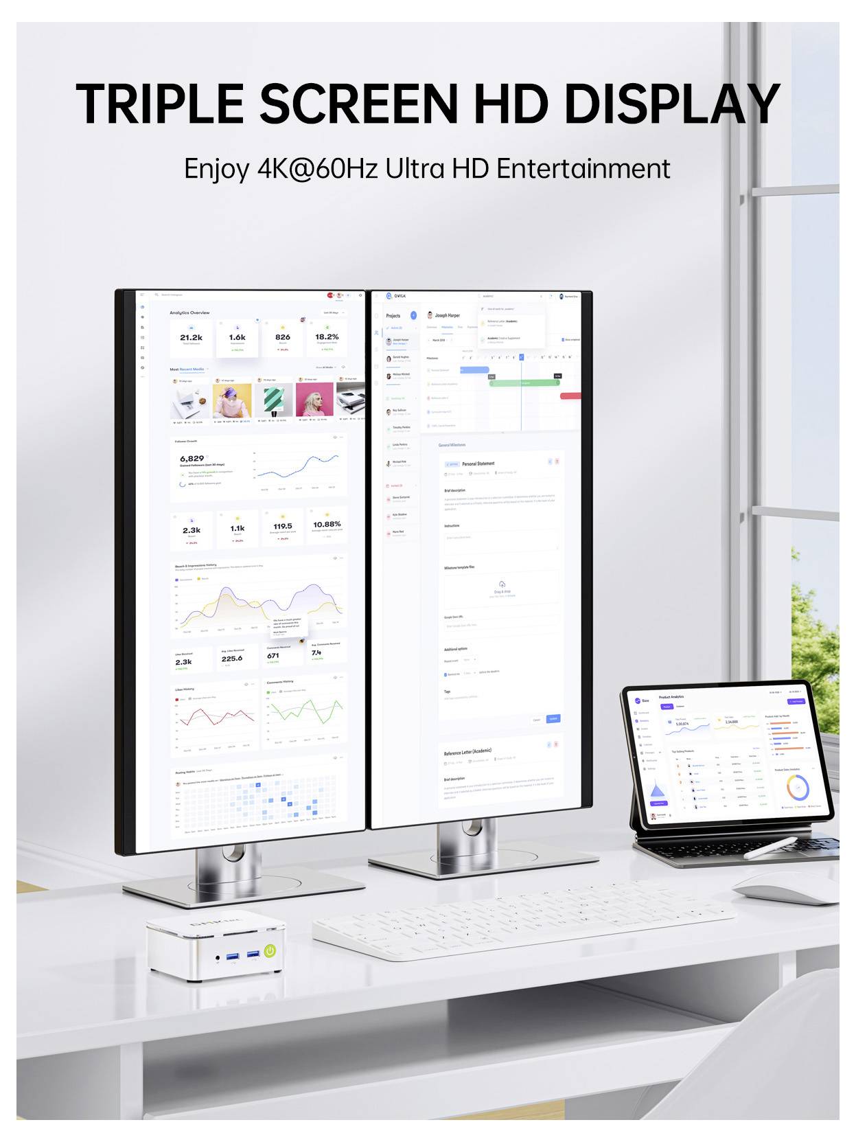 „Triple Screen HD Display