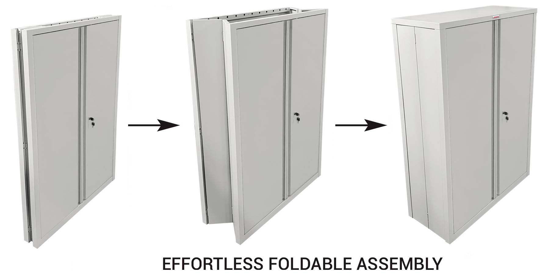 Phoenix SCF1491GGK Series SCF Schlüsselschrank Stahl mit Schlüsselschloss, abschließbar, mit Doppeltür