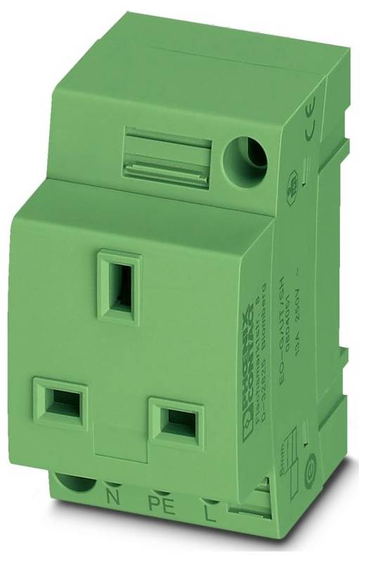 Phoenix Contact Gelbetikettblatt, Modell US-EMT (13x108) GE 0808663, aus einem Winkel betrachtet mit schwarzweißem Muster am unteren Ende.