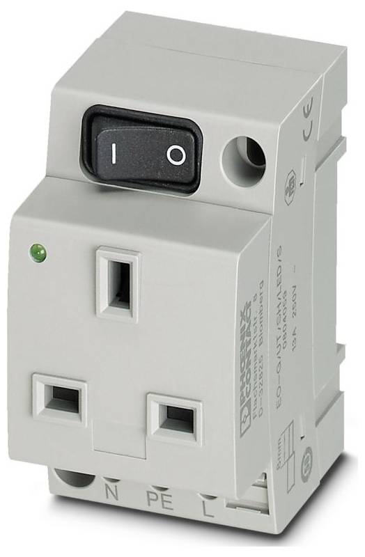 Miniatur-Leitungsschutzschalter mit Ein-/Ausschalter, Nennwert 250V und 16A, mit grüner Kontrollleuchte. Geeignet für elektrische Sicherheit.