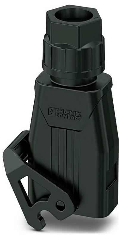 Ein grüner rechteckiger Elektrostecker mit zwei Reihen quadratischer Anschlüsse und orangefarbenen Seitenklemmen, der für elektronische Schaltungsverbindungen verwendet wird.