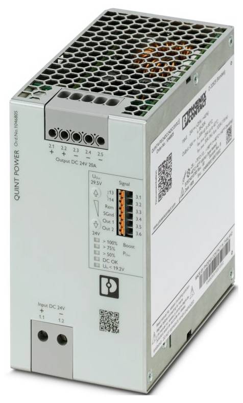 Phoenix Contact 1046805 DC/DC-Wandler 24 V/DC 24 V/DC 20A Inhalt 1St.