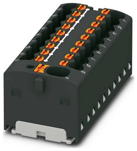 PHOE 1047424 - Verteilerblock PTFIX, 4/18x1,5, schwarz