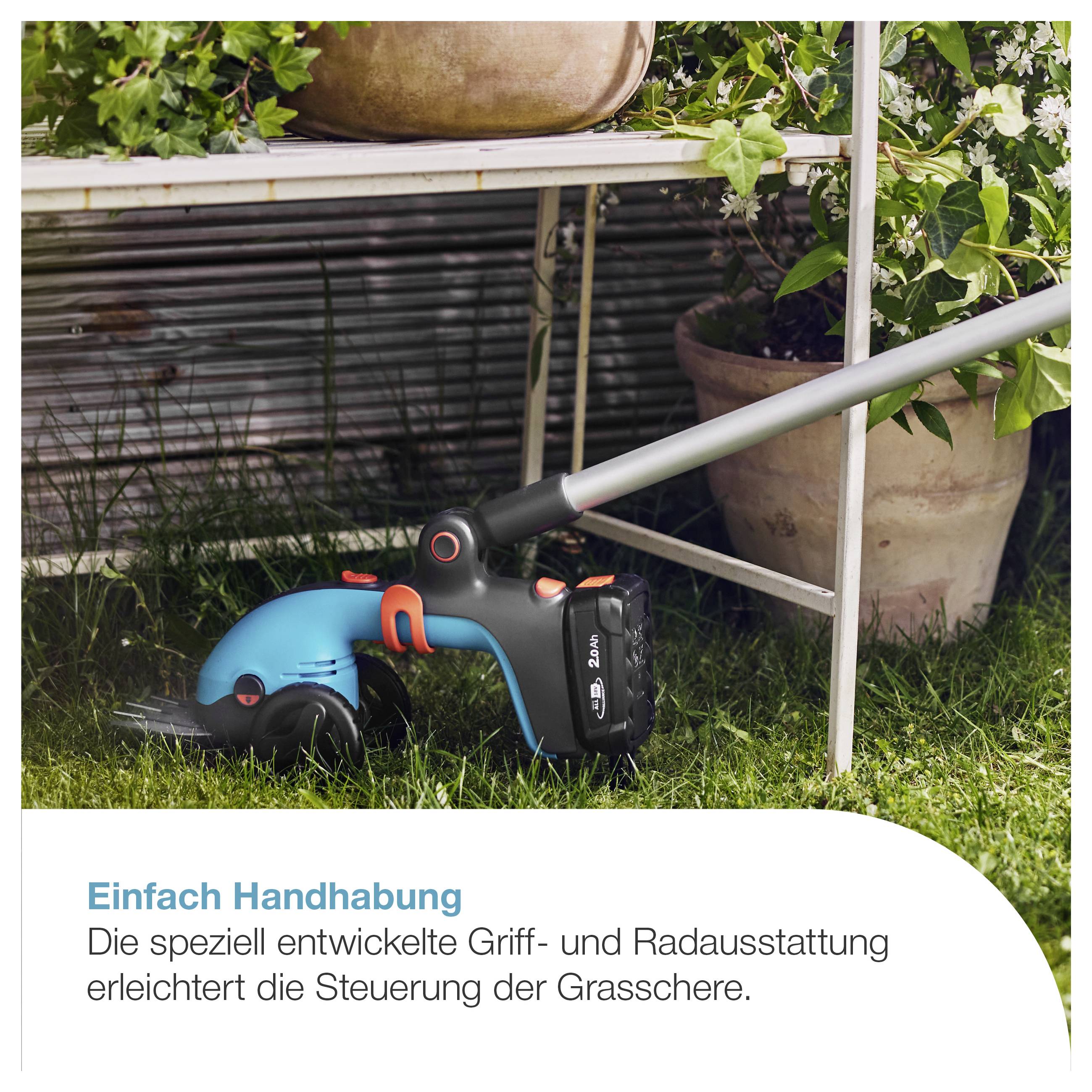 GARDENA 14752-55 Akku-Grasscheren-Set PowerCut 20/18V P4A solo Akku Grasschere Li-Ion Passend für (Modell Grasscheren) GARDENA