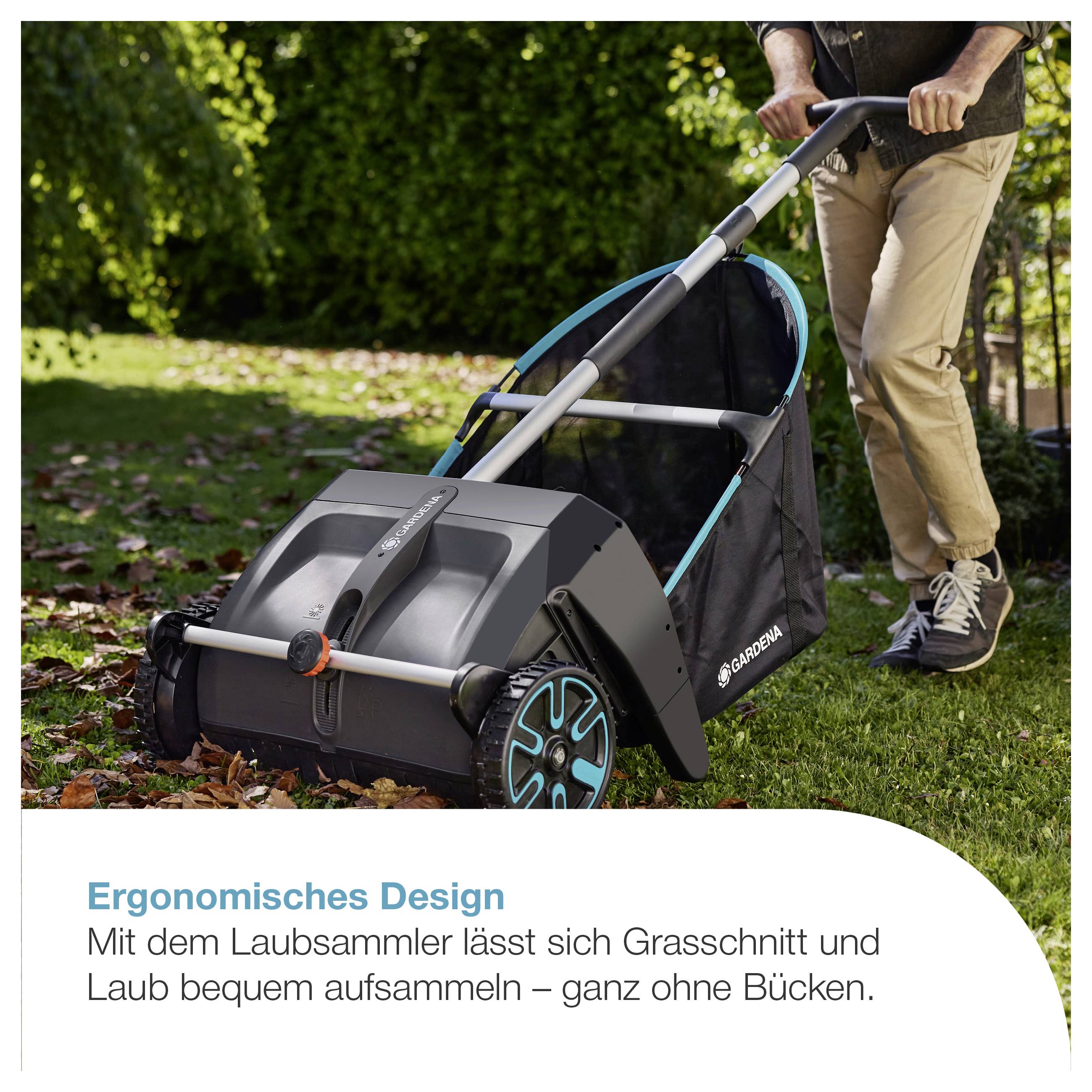 GARDENA 03566-20 Laubsammler Arbeitsbreite 49cm