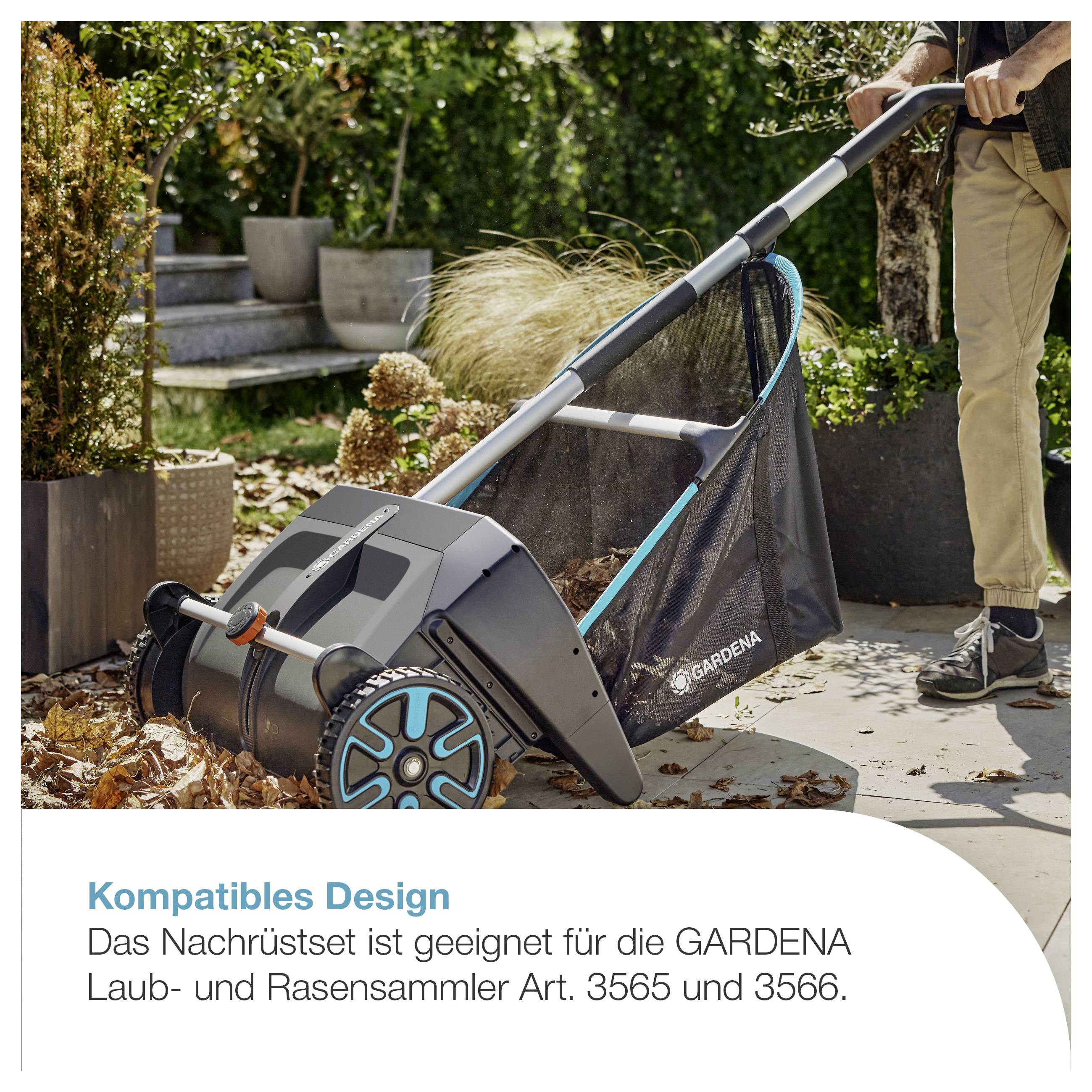 GARDENA 03568-20 Laubsammler Arbeitsbreite 49cm