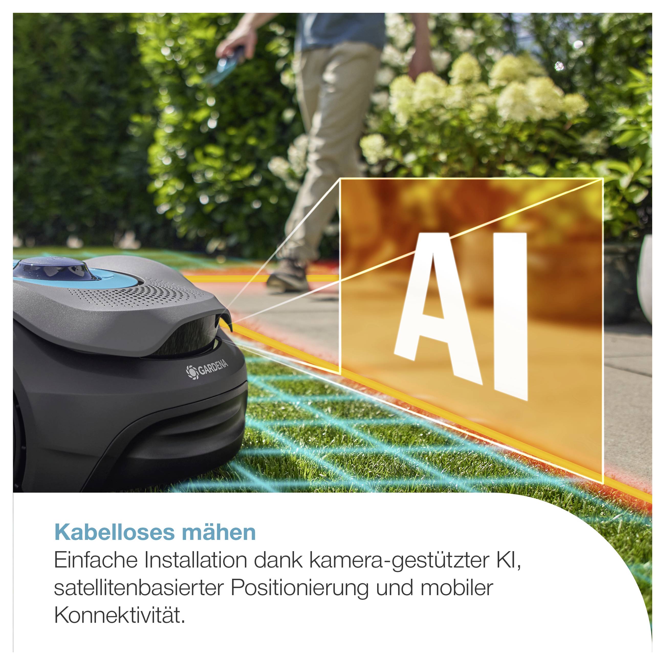 GARDENA 19941-20 Mähroboter smart SILENO sense Mähroboter Geeignet für Fläche max. 400 m²