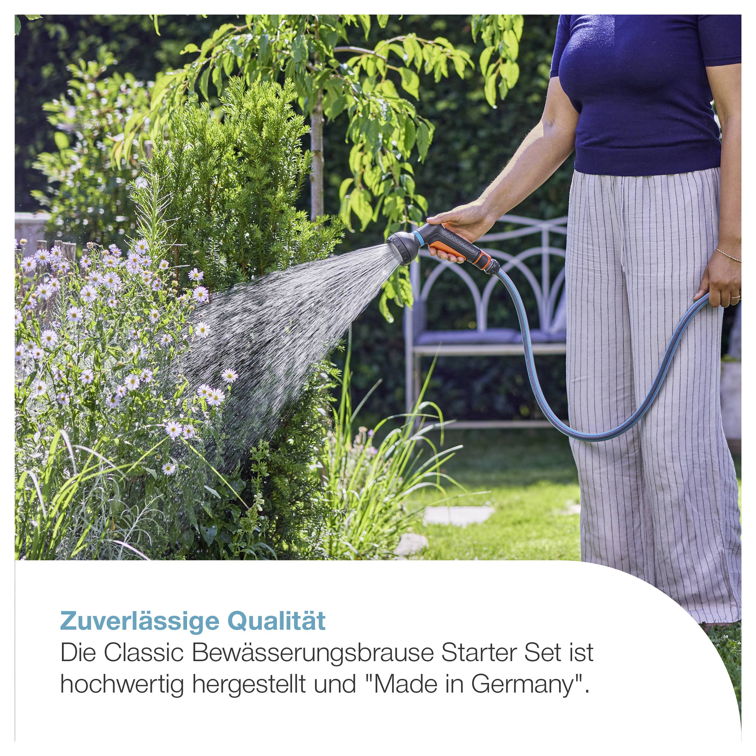 GARDENA 18367-20 Classic Bewässerungsbrause Starter Set Gartenbrause