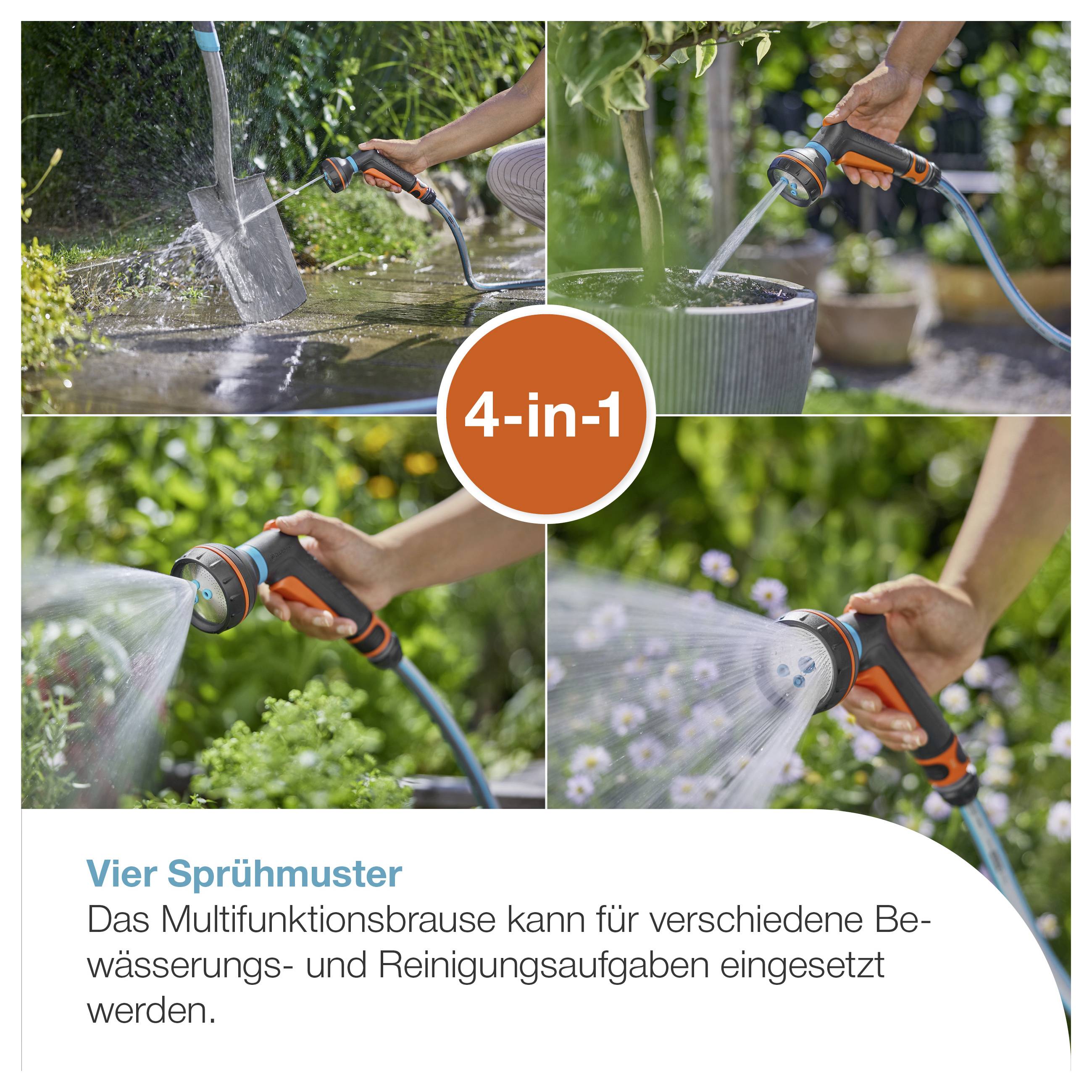 GARDENA 18372-20 Classic Multifunktionsbrause Starter Set Gartenbrause