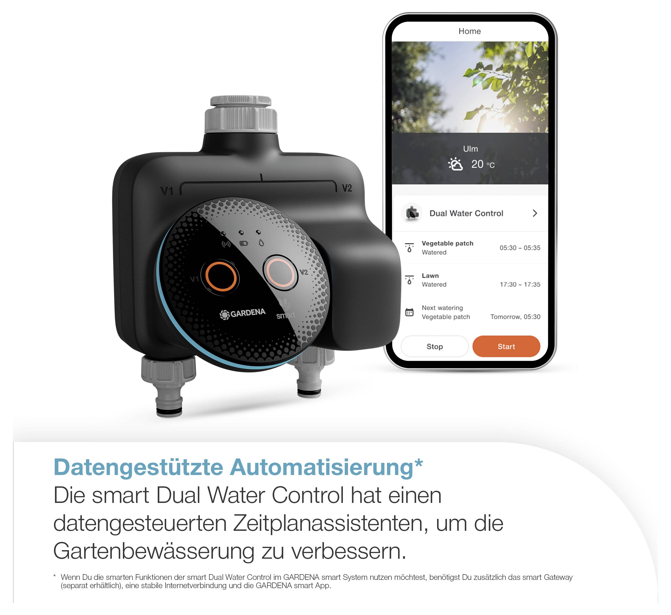 GARDENA 19034-20smart Dual Water Control Bewässerungssteuerung