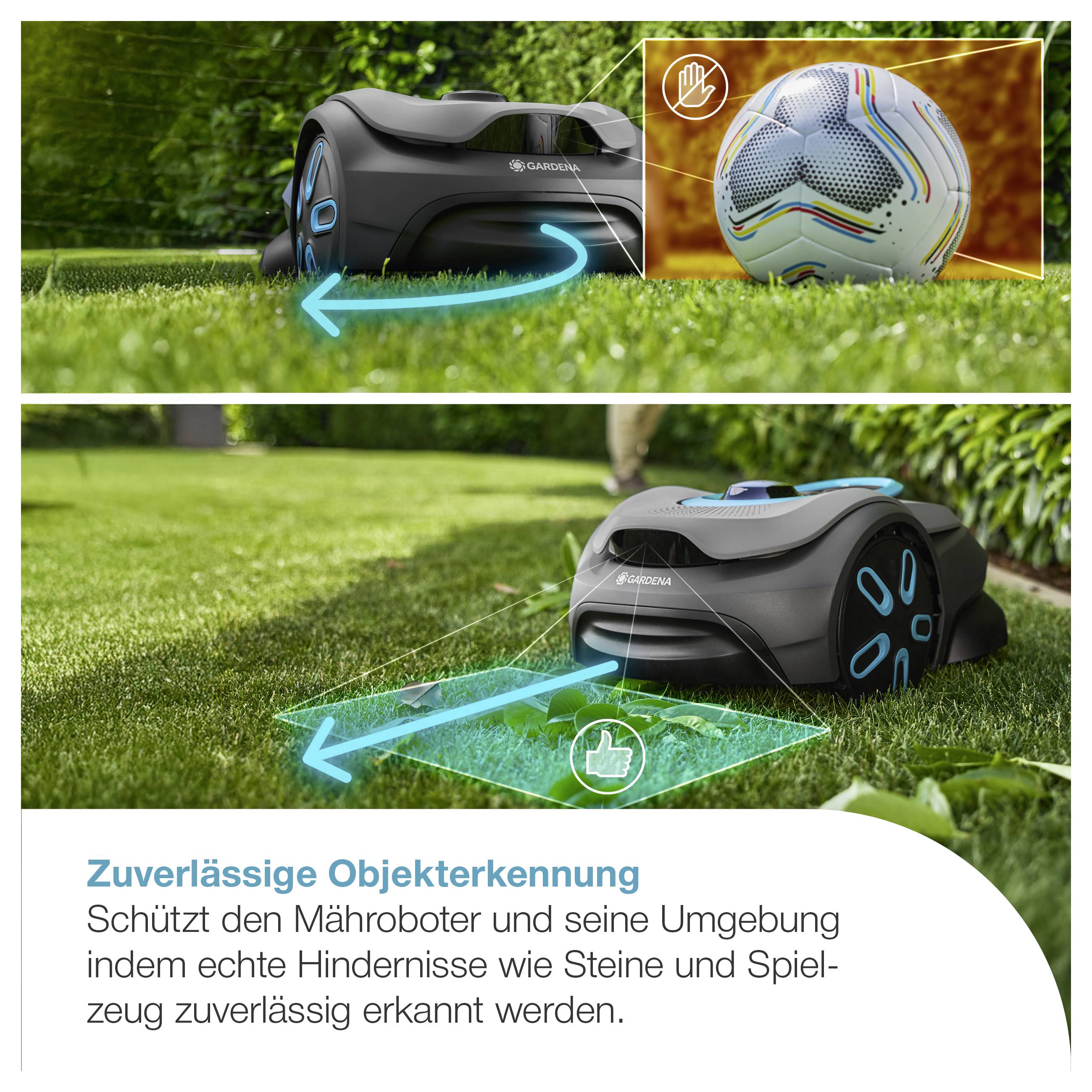 GARDENA 19942-20 Mähroboter smart SILENO sense Mähroboter Geeignet für Fläche max. 600 m²