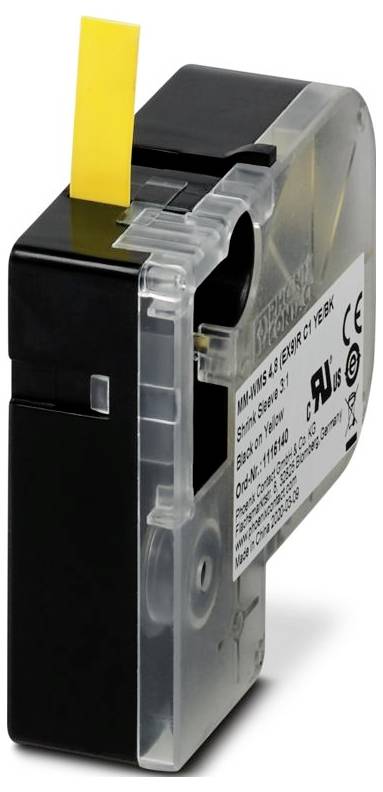 Phoenix Contact 1116140 MM-WMS 4,8 (EX9)R C1 YE/BK Schrumpfschlauchmarkierer Beschriftungsfläche: 1800 x 5.4mm Gelb-Schwarz