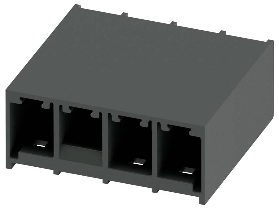 Ein grauer, rechteckiger Kunststoff-Kabelführer mit drei Kanälen, der zum Organisieren und Schutz mehrerer Kabel oder Leitungen konzipiert ist.