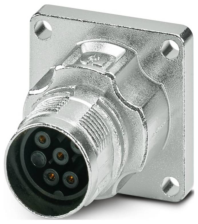 Ein metallischer zylindrischer Stecker mit drei sichtbaren Goldstiften, der für die hochleistungs-Stromübertragung in industriellen Anwendungen verwendet wird.