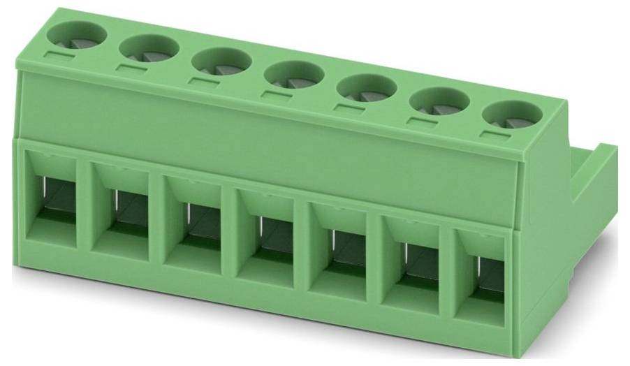 Ein grünes Faseroptik-Adapterpanel mit 12 Anschlüssen, mit gelben Abdeckungen, typischerweise verwendet zur Verwaltung mehrerer Faseroptikverbindungen.