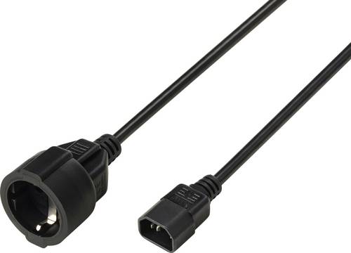 Sygonix SY-7154200 Strom Anschlusskabel Schwarz 0.30 m