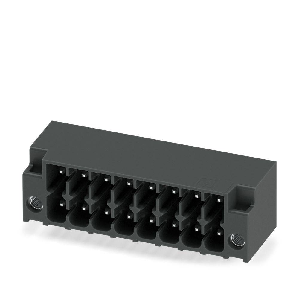 Ein schwarzer Elektrostecker mit mehreren Anschlüssen, der zum Verbinden von Drähten in elektrischen Installationen verwendet wird, dargestellt auf weißem Hintergrund.