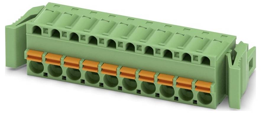 Ein schwarzer, rechteckiger elektronischer Stecker mit mehreren Stiften, die in zwei Reihen angeordnet sind und zum Verbinden von Leiterplatten verwendet werden.