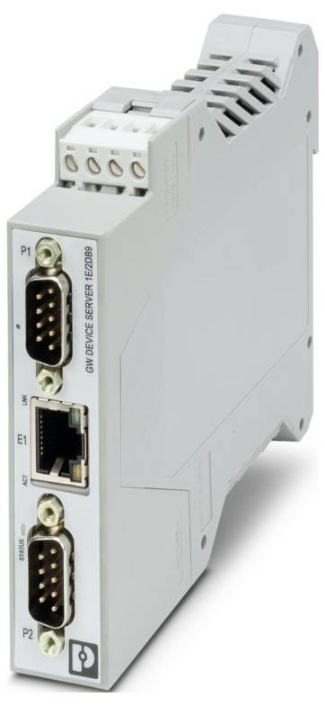 Ein graues Industriegerät mit zwei als „P1