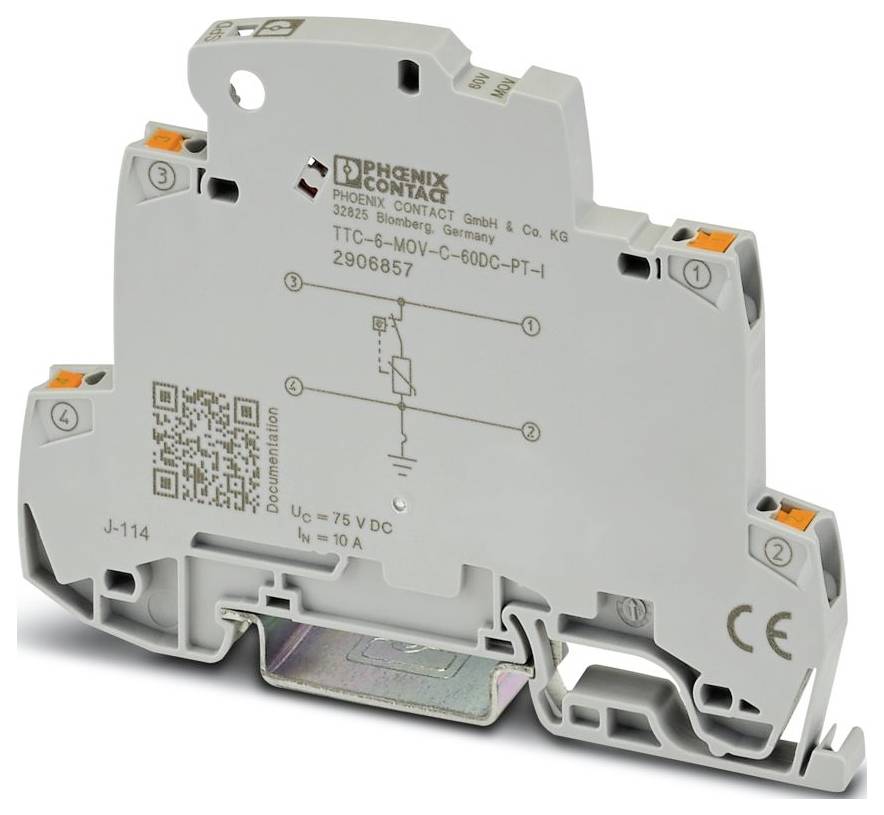 Ein kompaktes Phoenikunternehmens-Überspannungsschutzgerät mit Modell „TTC-6-MOV-C-600-PT-I