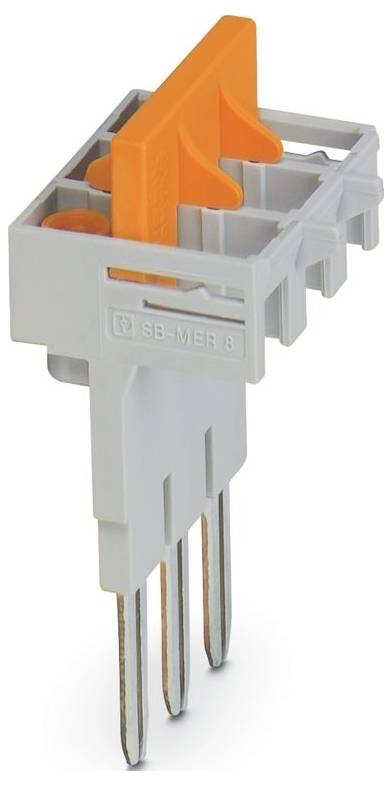 Ein grau-orangefarbener Bodenfeuchtesensor mit drei Metallzinken zum Erkennen von Feuchtigkeitswerten im Boden.