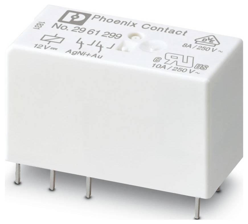 Ein kompaktes, graues elektronisches Bauteil mit sichtbaren Anschlüssen und einer leuchtend orangefarbenen Klammer oben, das für die Industrieautomation verwendet wird.
