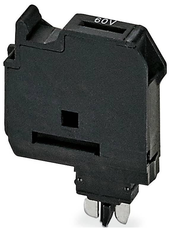 Eine schwarze elektrische Komponente mit der Kennzeichnung 