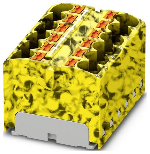 PHOE 3273832 - Verteilerblock PTFIX, 12X4, schwarz/gelb