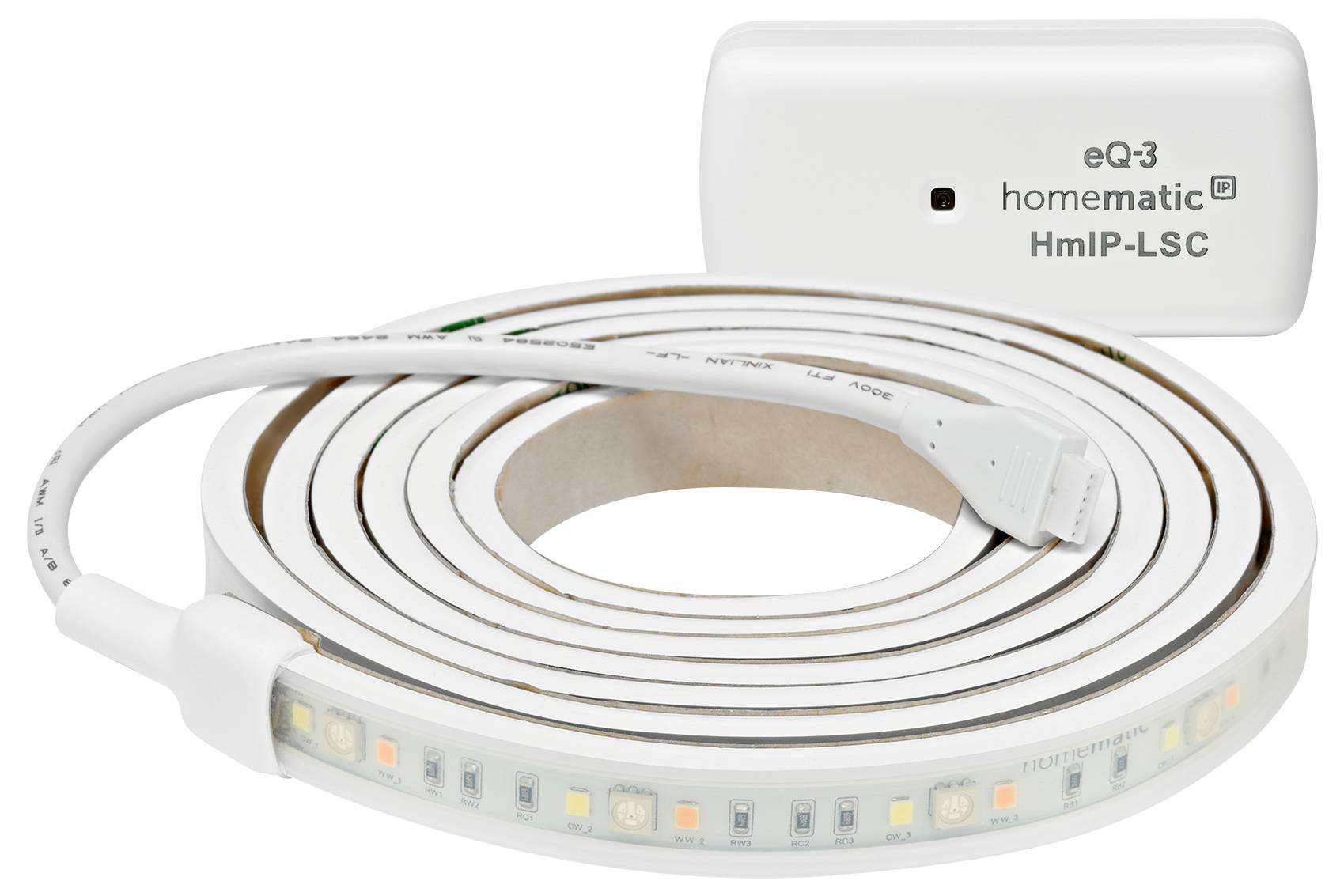 Homematic IP Funk LED Lightstrip Set - 159647A0 159647A0 LED-Streifen-Komplettset mit Stecker/Buchse 24 V/DC 2m Mehrfarbig