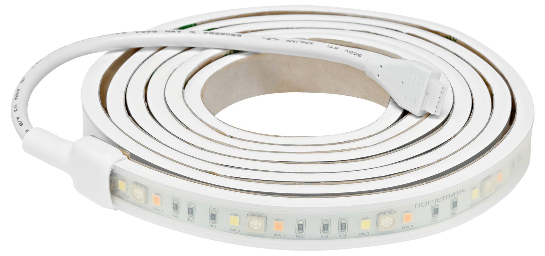 Homematic IP Funk LED Lightstrip Set - 159647A0 159647A0 LED-Streifen-Komplettset mit Stecker/Buchse 24 V/DC 2m Mehrfarbig